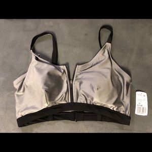 Sexy silver plus size bikini top NWT